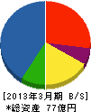橋本産業 貸借対照表 2013年3月期