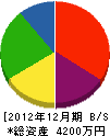 松山組 貸借対照表 2012年12月期