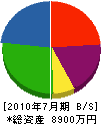 加藤総合住宅 貸借対照表 2010年7月期