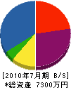 佐藤木材工業 貸借対照表 2010年7月期