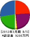 長﨑組 貸借対照表 2012年3月期