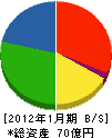 ヨコヤマ 貸借対照表 2012年1月期