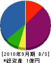 菅原電気商会 貸借対照表 2010年9月期