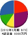 西福岡製作所 貸借対照表 2012年3月期