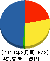 大垣建設 貸借対照表 2010年3月期