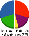 渡辺製畳 貸借対照表 2011年12月期