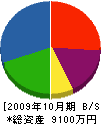 新栄住設 貸借対照表 2009年10月期