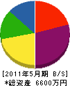 富山瓦工事店 貸借対照表 2011年5月期