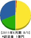 藤原電業 貸借対照表 2011年6月期