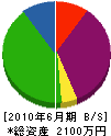 奥田 貸借対照表 2010年6月期