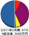 脇坂工務店 貸借対照表 2011年3月期