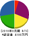 廣憲建設 貸借対照表 2010年8月期