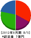 安井土木 貸借対照表 2012年8月期