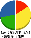 清川産業 貸借対照表 2012年8月期