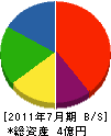 佐藤建設 貸借対照表 2011年7月期