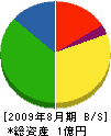 大井電業社 貸借対照表 2009年8月期