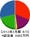 朝田工業 貸借対照表 2012年3月期