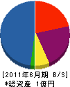 広井建設 貸借対照表 2011年6月期