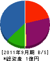 駿豆ブルドーザー 貸借対照表 2011年9月期