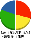 石井工務店 貸借対照表 2011年3月期