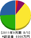 佐瀬水道 貸借対照表 2011年9月期