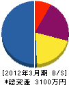 田辺市管工事業（同） 貸借対照表 2012年3月期