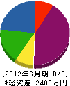 緒方水道設備 貸借対照表 2012年6月期