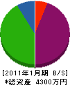 横山建設 貸借対照表 2011年1月期