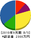 山本電工 貸借対照表 2010年9月期