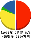 森田電設 貸借対照表 2009年10月期
