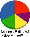 西田電工 貸借対照表 2011年6月期