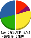 豊岡電業 貸借対照表 2010年3月期