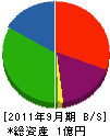 坂本砿業所 貸借対照表 2011年9月期