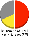 和田塗装工業 損益計算書 2012年7月期