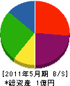 稲垣工業 貸借対照表 2011年5月期