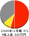 小林塗装業 損益計算書 2008年12月期