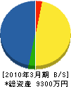 丸高硝子 貸借対照表 2010年3月期