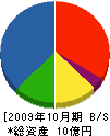 川見建設 貸借対照表 2009年10月期