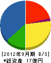 田部井建設 貸借対照表 2012年9月期