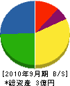 石川建設 貸借対照表 2010年9月期