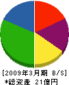 日本リサイクルマネジメント 貸借対照表 2009年3月期