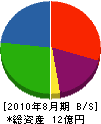 兼藤 貸借対照表 2010年8月期