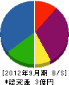 矢口工務店 貸借対照表 2012年9月期