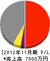 徳島建設 損益計算書 2012年11月期