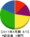 三栄造園 貸借対照表 2011年9月期