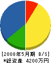 郷田組 貸借対照表 2008年5月期