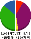 柳川土木 貸借対照表 2008年7月期