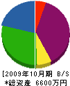 川端造園 貸借対照表 2009年10月期