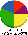 本田ポンプ店 貸借対照表 2012年5月期