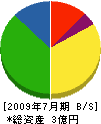 武田鉄工所 貸借対照表 2009年7月期
